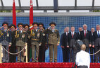Аляксандр Лукашэнка на парадзе ў азнаменаванне Дня Незалежнасці Рэспублікі Беларусь