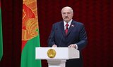 Александр Лукашенко выступает на торжественном собрании по случаю Дня Независимости Беларуси, 2 июля 2018 г.