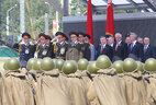 Аляксандр Лукашэнка на парадзе ў азнаменаванне Дня Незалежнасці Рэспублікі Беларусь