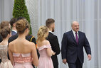 Александр Лукашенко на Республиканском новогоднем балу для молодежи