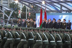 Аляксандр Лукашэнка на парадзе з нагоды Дня Незалежнасці