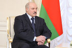 Alexander Lukashenko during the meeting with Vladimir Putin