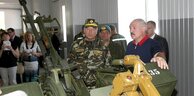 Alexander Lukashenko visits the 103rd Independent Guards Mobile Brigade of the special operations forces of the Armed Forces of Belarus in Vitebsk, 8 July 2014