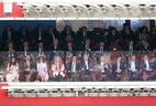 Президент Беларуси Александр Лукашенко во время церемонии открытия чемпионата мира по футболу