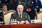 Президент Беларуси Александр Лукашенко во время заседания Высшего Евразийского экономического совета в расширенном формате