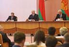 Аляксандр Лукашэнка на нарадзе аб сацыяльна-эканамічным развіцці Брэсцкай вобласці
