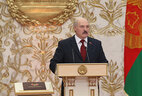 Во время церемонии вступления в должность вновь избранного Президента Республики Беларусь