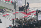 Белорусские военнослужащие на площади Государственного флага Республики Беларусь принесли клятву на верность народу и Президенту
