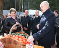 Александр Лукашенко во время посещения оздоровительного центра "Сосновая"