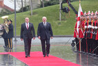Церемония официальной встречи Президента Беларуси Александра Лукашенко Президентом Грузии Георгием Маргвелашвили