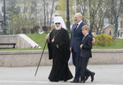 Президент Беларуси Александр Лукашенко посетил в праздник Пасхи минский Свято-Духов кафедральный собор