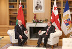 The one-on-one meeting between President of Belarus Alexander Lukashenko and President of Georgia Giorgi Margvelashvili