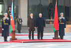 Церемония официальной встречи Президента Азербайджана Ильхама Алиева во Дворце Независимости