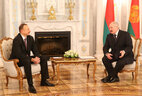 Во время встречи с Президентом Азербайджана Ильхамом Алиевым в узком составе