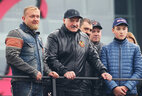Александр Лукашенко на международном байкерском фестивале