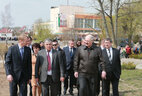 Александр Лукашенко во время посещения Славгорода