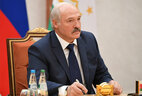 Президент Беларуси Александр Лукашенко на пленарном заседании сессии Совета коллективной безопасности ОДКБ