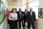 Президент Беларуси Александр Лукашенко посещает музей СПК "Колхоз "Родина"