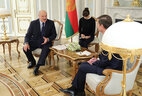 Belarus President Aleksandr Lukashenko and U.S. Under Secretary of State for Political Affairs David Hale
