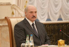 President of Belarus Alexander Lukashenko and President of Turkmenistan Gurbanguly Berdimuhamedov hold a meeting in the extended format