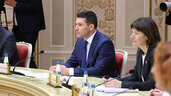 Губернатор Калининградской области России Антон Алиханов во время встречи 