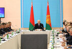 Александр Лукашенко во время совещания