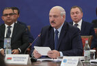 Aleksandr Lukashenko during the session of the Supreme Eurasian Economic Council in the expanded format