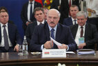 Aleksandr Lukashenko during the session of the Supreme Eurasian Economic Council in the expanded format