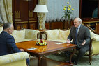 During the meeting with Moldova President Igor Dodon