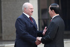 Ceremony of official welcome for Vietnam President Tran Dai Quang