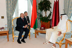 Переговоры Президента Беларуси Александра Лукашенко и Эмира Катара шейха Тамима бен Хамада аль-Тани