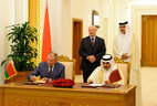 Belarus and Qatar sign documents after the talks