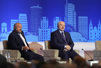 Former president of Georgia Giorgi Margvelashvili and Belarus President Aleksandr Lukashenko