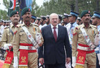 The welcoming ceremony for Belarus President Alexander Lukashenko