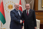 Belarus President Aleksandr Lukashenko and Turkey President Recep Tayyip Erdogan