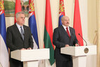Александр Лукашенко и Томислав Николич