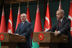 Во время встречи с представителями СМИ по итогам переговоров с Президентом Турции Реджепом Тайипом Эрдоганом