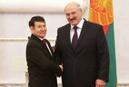 Alexander Lukashenko received the credentials of Ambassador Extraordinary and Plenipotentiary of Peru to Belarus (on concurrent) Juan Humberto Umeres Alvares