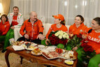 Alexander Lukashenko congratulated Belarusian biathlete Darya Domracheva