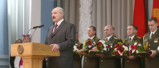 Belarusian President Alexander Lukashenko attends the event to mark the 20th anniversary of Belarus President’s Security Service, 24 October 2014