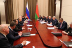 Переговоры с Президентом России Владимиром Путиным в резиденции Бочаров Ручей