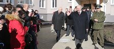 Belarus President Alexander Lukashenko visited the emerging residential estate Mikhalovo-2 in Minsk, 24 October 2014