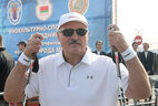 Alexander Lukashenko takes part in the sports festival to mark the Minsk City Day