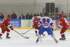 During the ice hockey match