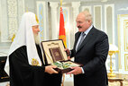 Patriarch Kirill presents the Order of St. Seraphim of Sarov 1st Class to Alexander Lukashenko