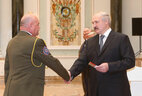 President of Belarus Alexander Lukashenko presented general’s shoulder straps to senior officers at a meeting with top officers of the Armed Forces and law enforcement bodies. Shoulder straps of the major general of interior service are given to colonel Vasily Stepanenko