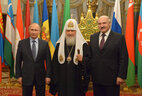 Russia President Vladimir Putin, Patriarch Kirill of Moscow and All Russia, Belarus President Alexander Lukashenko