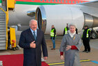 Президент Беларуси Александр Лукашенко и Федеральный министр цифровизации и экономической политики Элизабет Удольф-Штробль