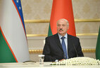 Alexander Lukashenko during the meeting with mass media representatives after the talks with Shavkat Mirziyoyev