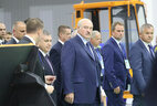 Belarus President Alexander Lukashenko and Uzbekistan President Shavkat Mirziyoyev visit Amkodor-Agrotechmash